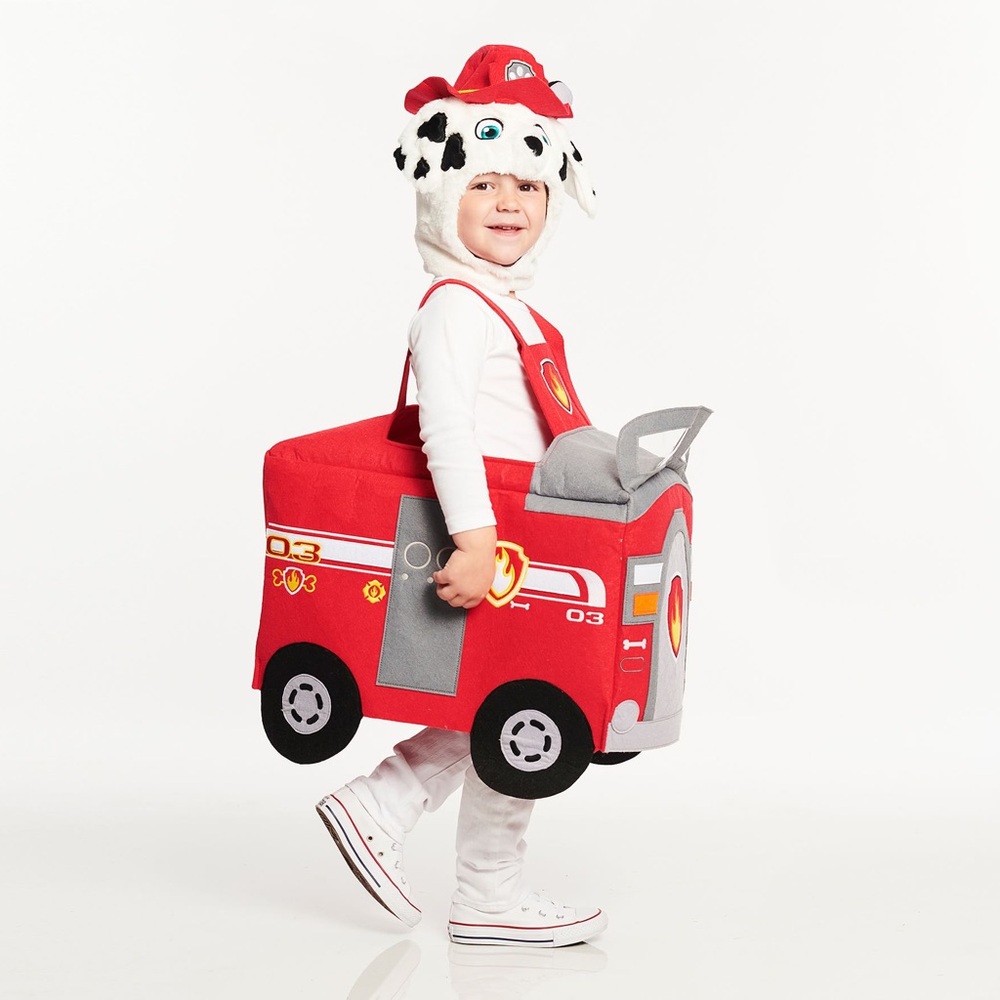 Pottery Barn Kids Halloween Costume Paw Patrol Marshall Dog FireTruck size 3T
